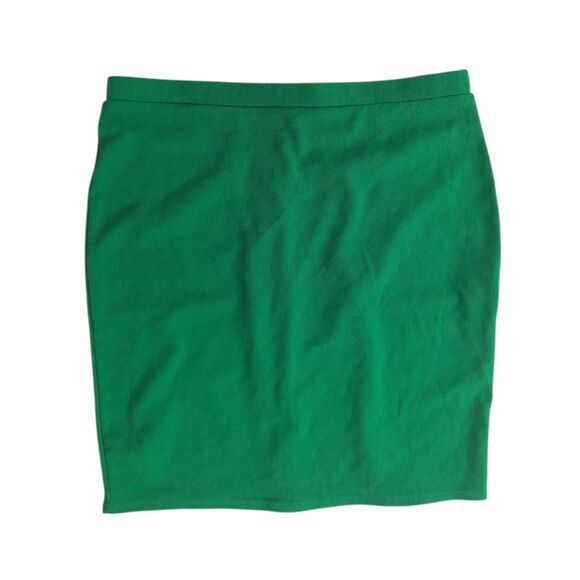 Plus Size 2X Solid Green Straight Skirt - Picture 1 of 4